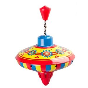 Schylling Toys Tin Humming Top Kids One Size Multicolor Star Stripe Retro 2008